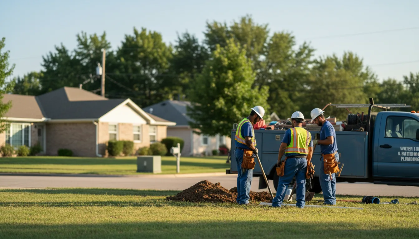 Residential water line and bathroom plumbing service in Kerrville, TX